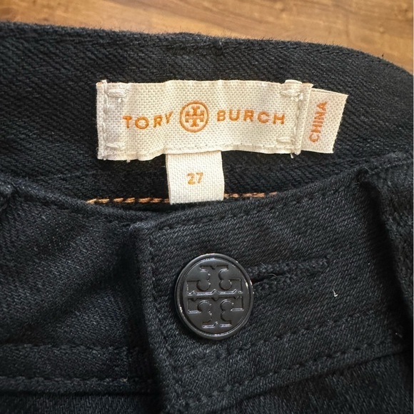 Tory Burch classic black boot cut jeans 27 - Picture 3 of 9